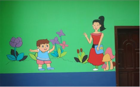 巢湖幼儿园形象墙彩绘